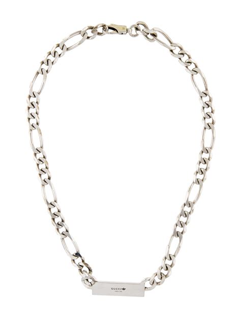 Gucci x adidas Gourmette Chain Necklace Silver.